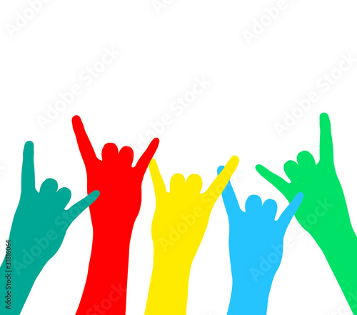 Colorful hands
