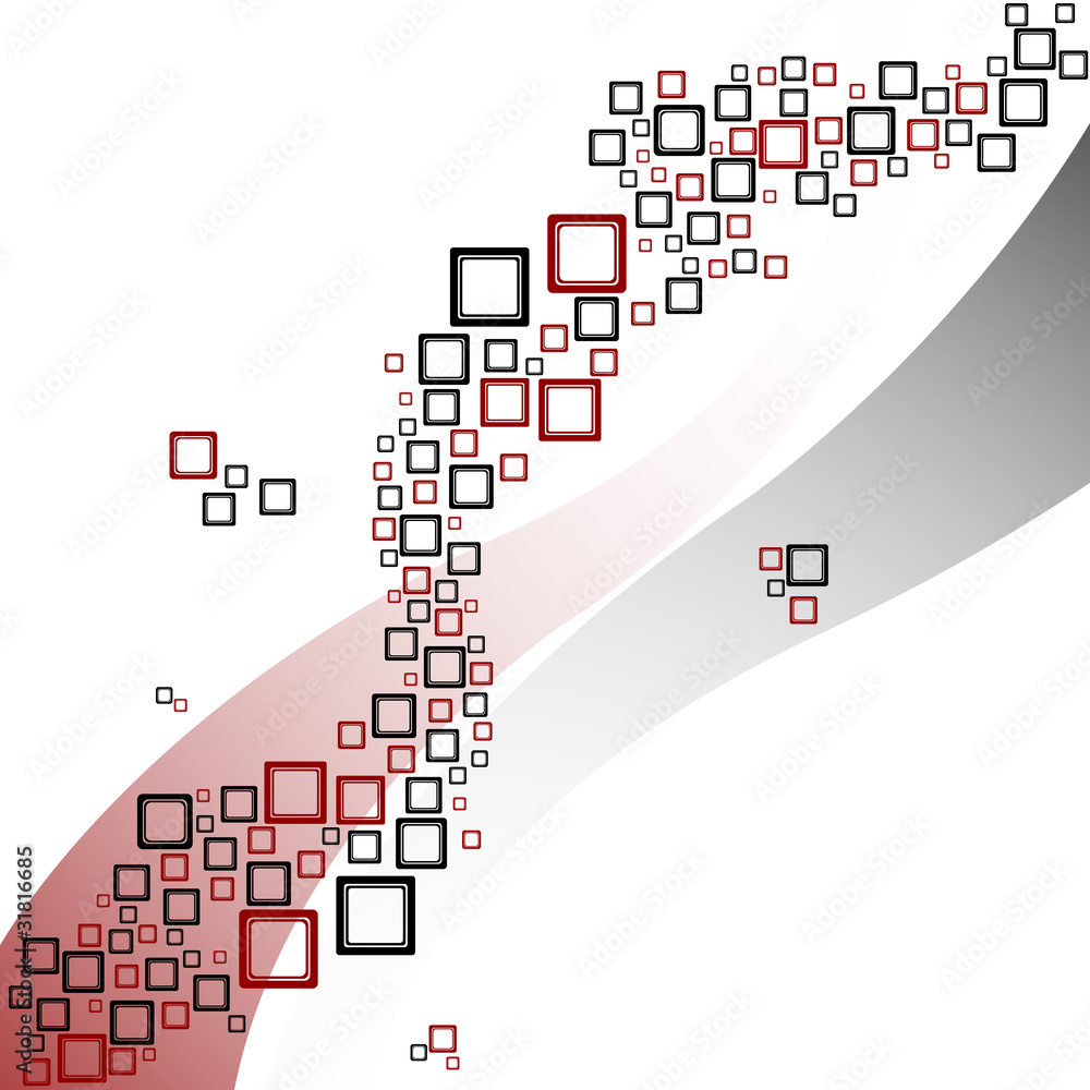 Naklejka premium squares and waves pattern