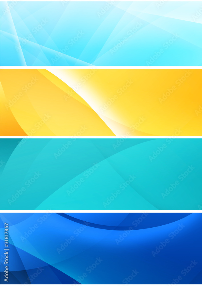 Collection of abstract banners