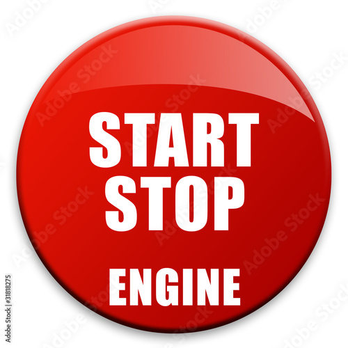 3D effect button "START ENGINE"