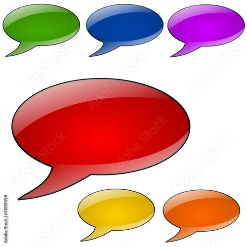 Colorful speech bubbles