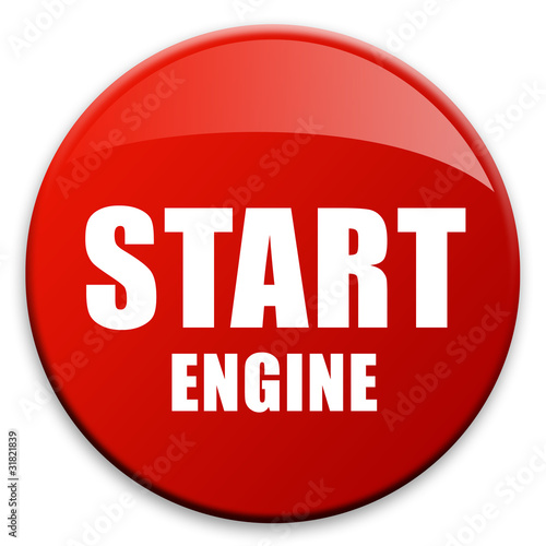 3D effect button "START ENGINE"