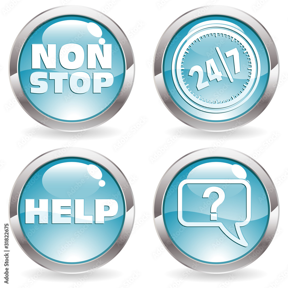 Collect Button with twenty four hours by seven days Collect Button with twenty four hours by seven days