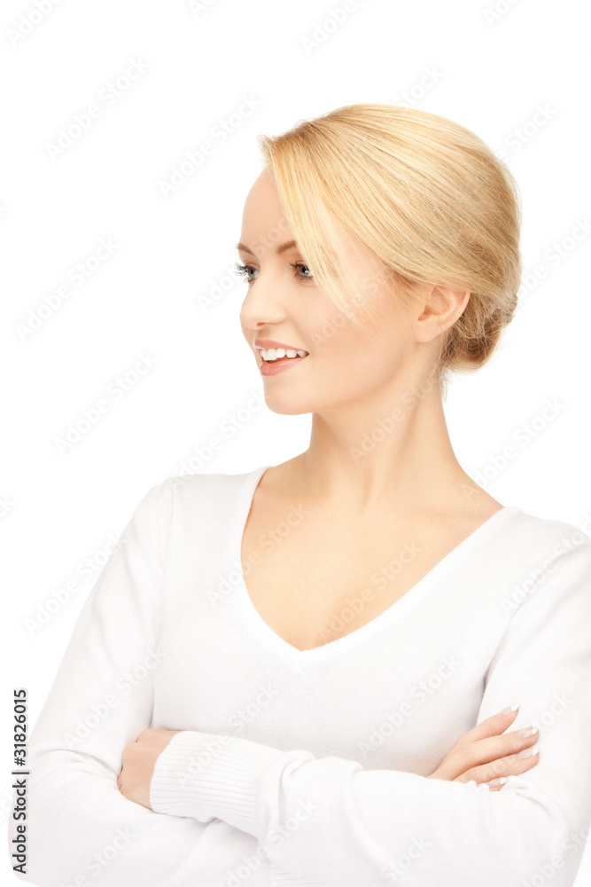 happy and smiling woman. happy and smiling woman.