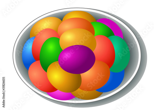 Simple colorful easter eggs