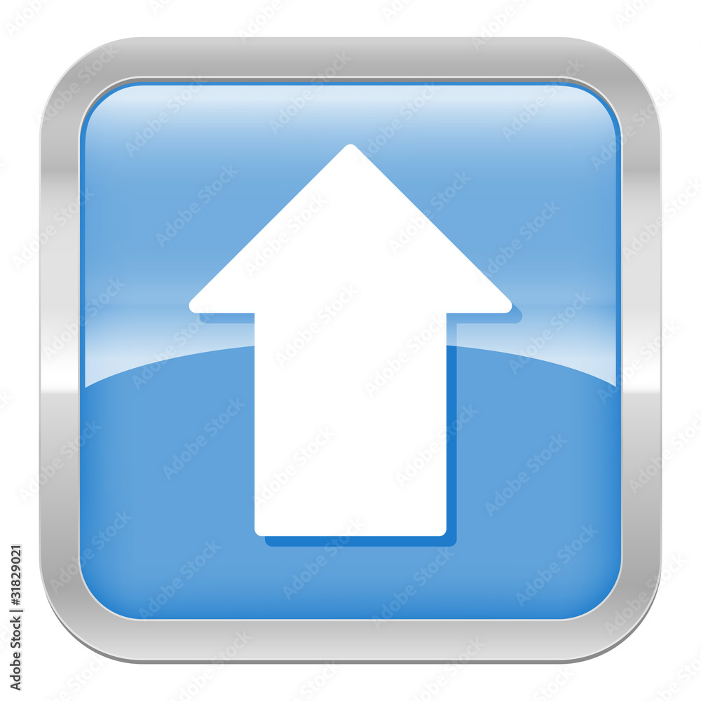 pictogramme flèche haut série carré bleu pictogramme flèche haut série carré bleu
