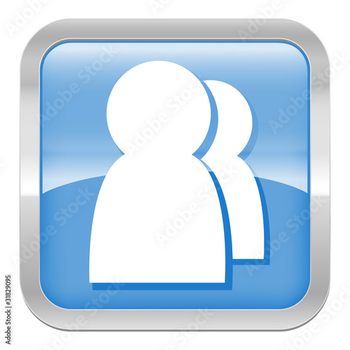 pictogramme utilisateurs série carré bleu