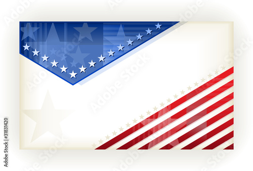 Stars and Stripes, background, business or gift card, eps8