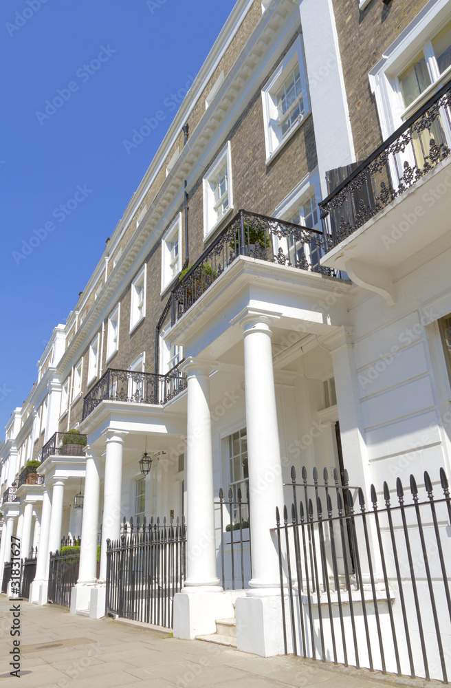Typical housing in Kensington and Knightsbridge