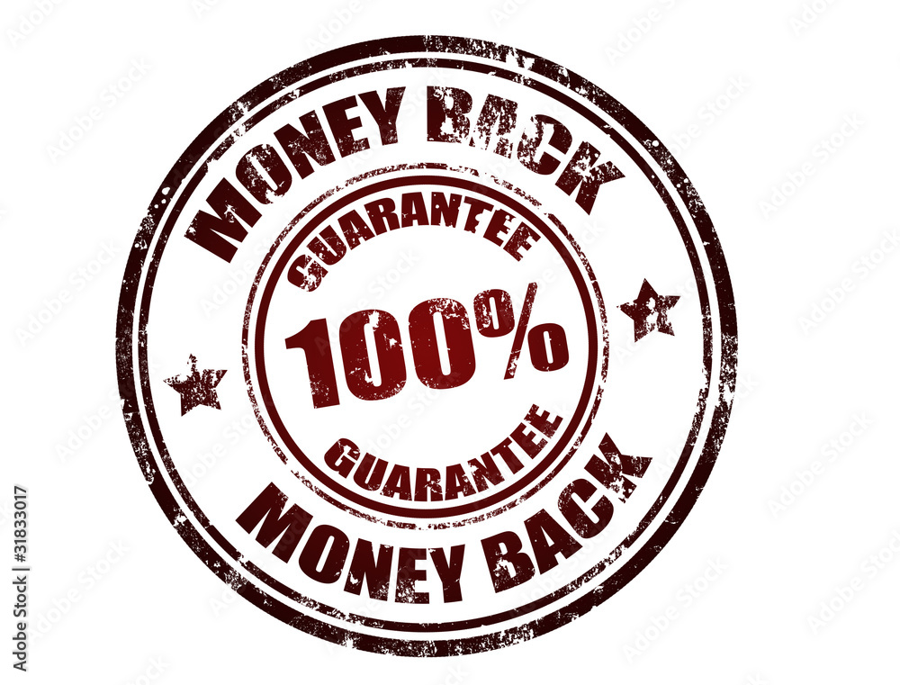 Money back guarantee stamp