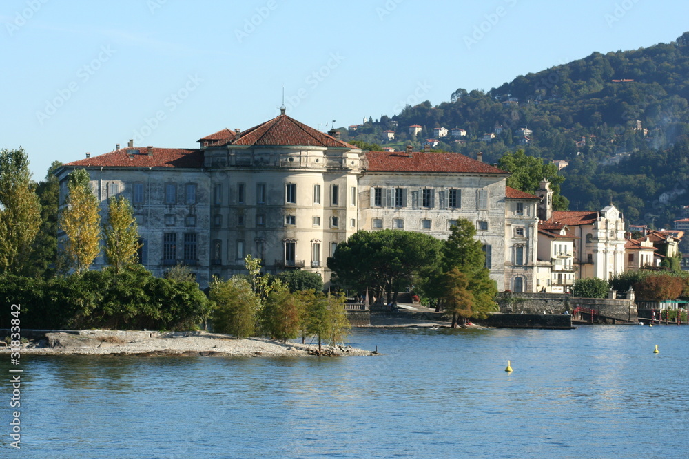 Palace on the island of Isola Bella on Lago Maggiore