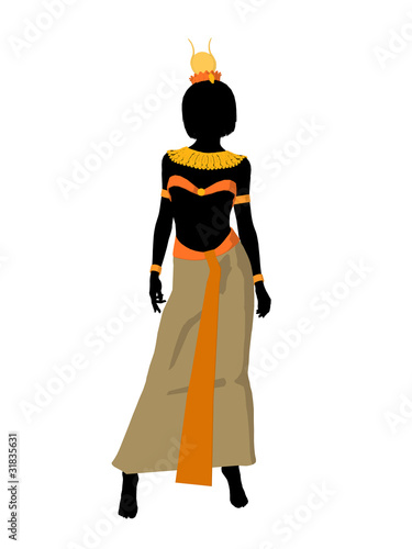 Картината върху платно Nefertiti Illustration Silhouette