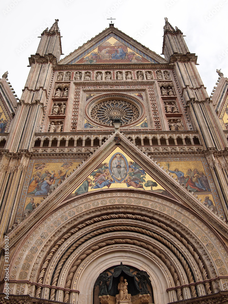 The gothic Orvieto cathedral