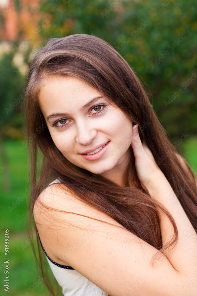portrait of a beautiful young woman outdoor portrait of a beautiful young woman outdoor
