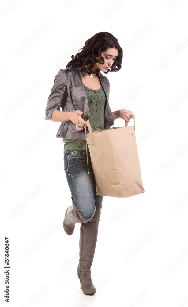 young woman with shopping young woman with shopping