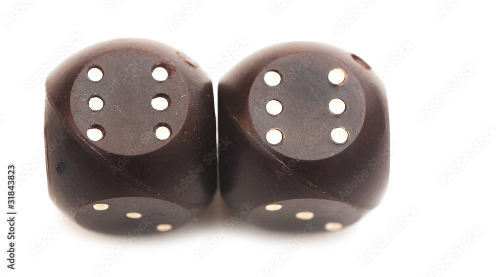 dices on white background dices on white background