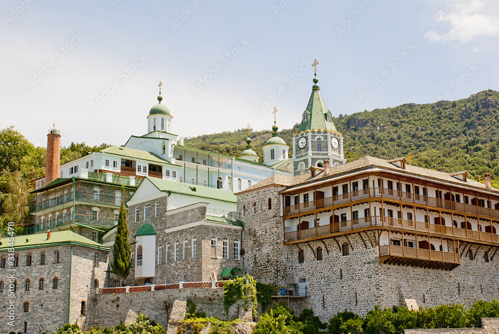 Monastery Panteleimonos on Mount Athos, Greece