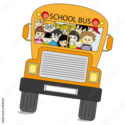 Colegio escolar lleno de niños