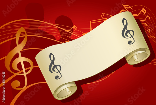 Notes music background