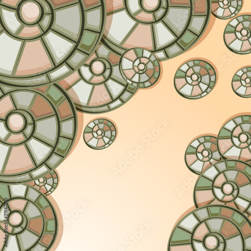 vector background with snail shells