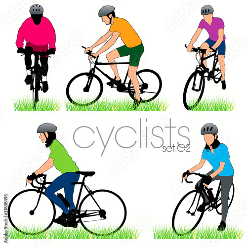 Bikers silhouettes set.02