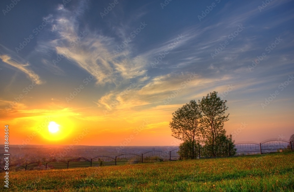 Beautiful landscape at evening sun Beautiful landscape at evening sun