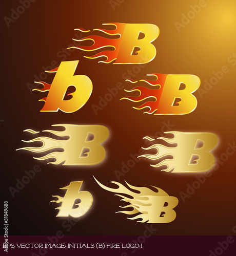 eps Vector image:initials（b）fire logo I