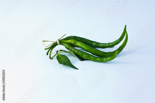 Bunch of green chilli