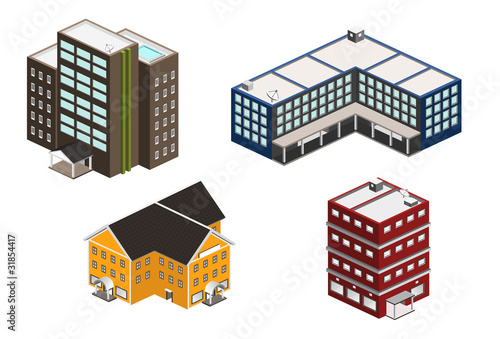 Isometric building collection