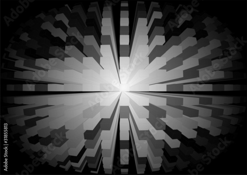 background abstraction cubic sphere black-and-white