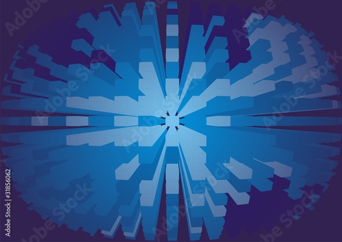 background abstraction cubic sphere dark blue
