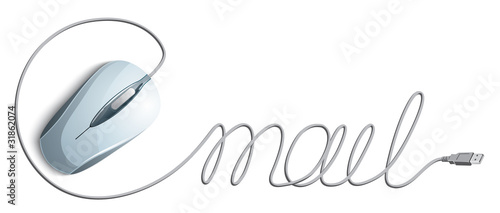 computer mouse with mail wording