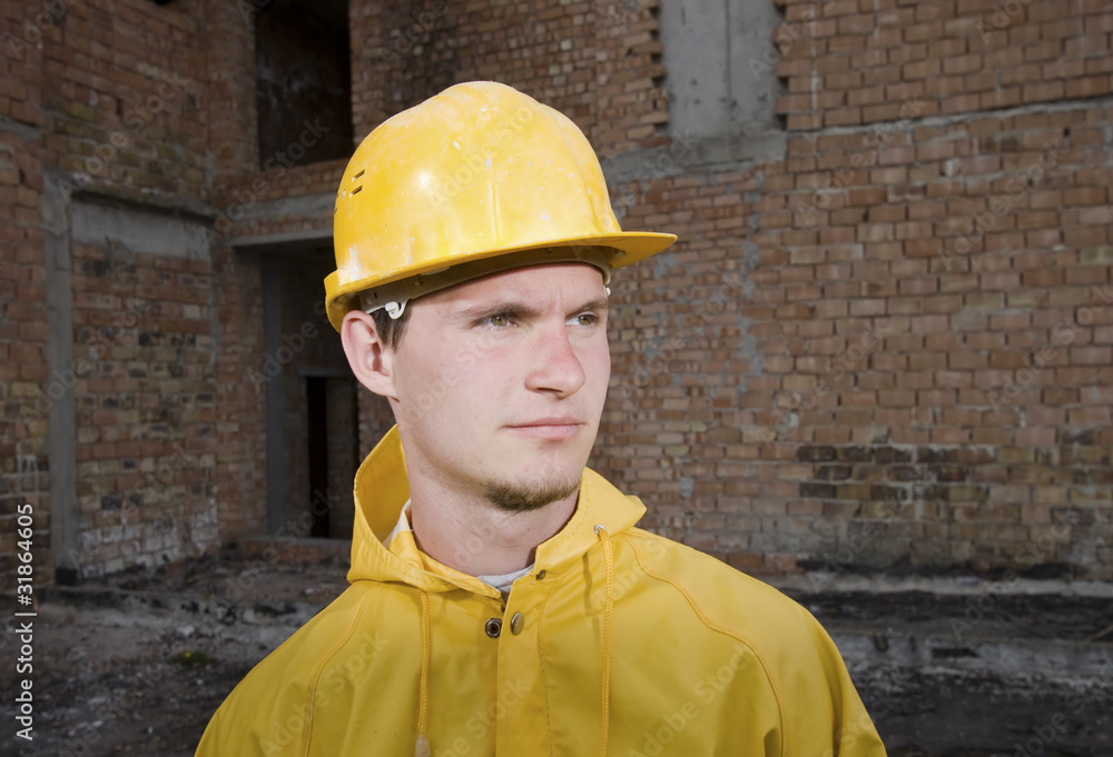 portrait of confident construcion worker portrait of confident construcion worker