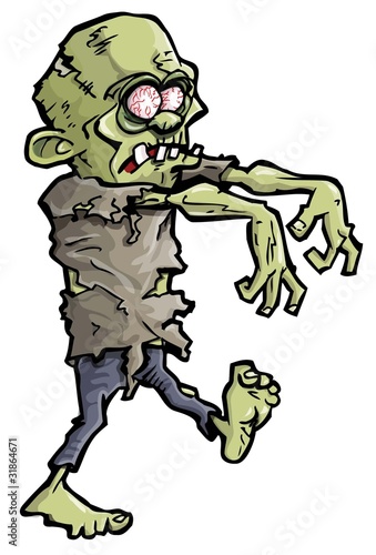 Cartoon of a green zombie hand © antonbrand
