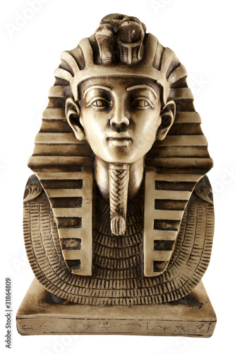a marble statue of Tutankhamun