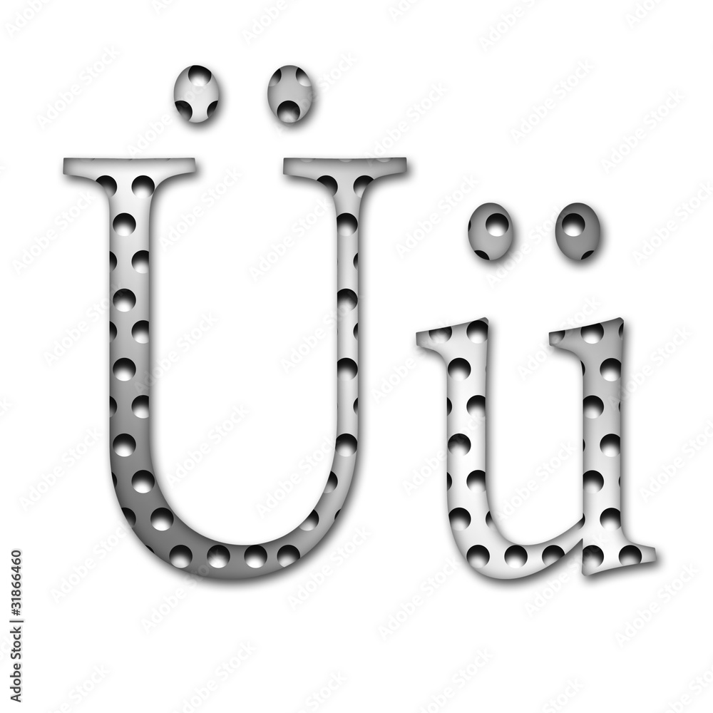 Metall-Buchstabe Ü Metall-Buchstabe Ü