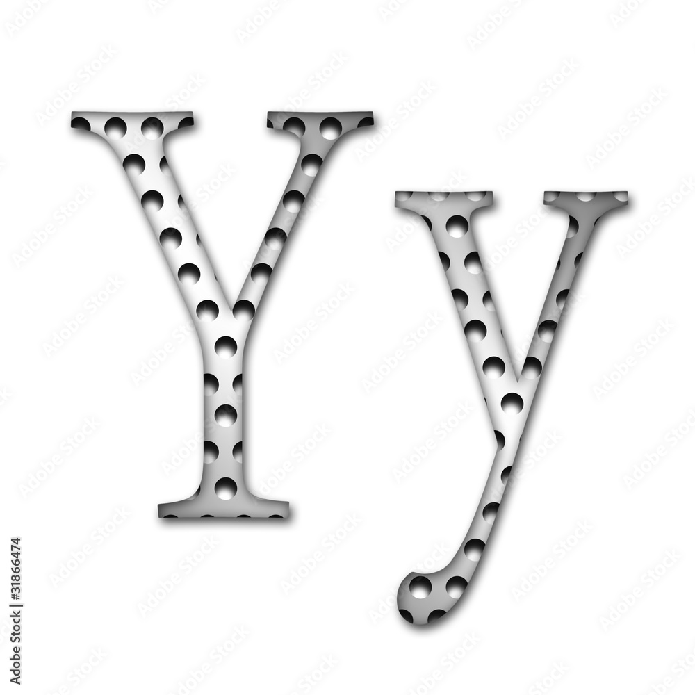 Metall-Buchstabe Y Metall-Buchstabe Y