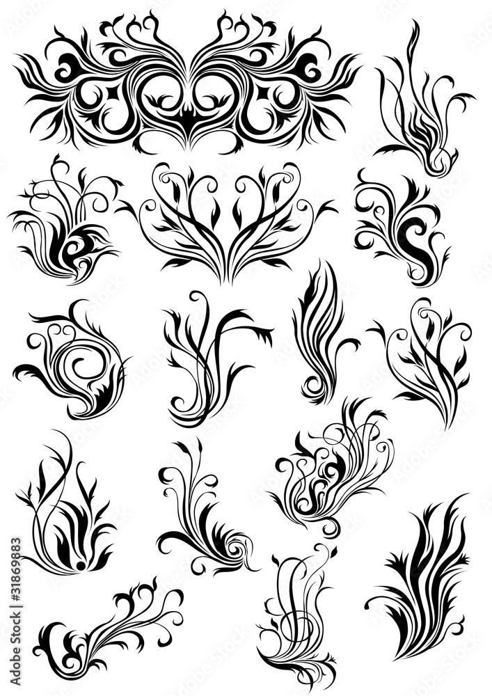 Floral design elements Floral design elements