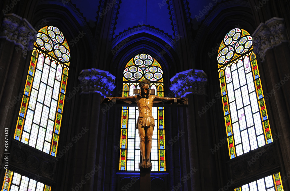 Holy Cross & Jesus Inside St. Antoine Church,Istanbul, Turkey Stock Photo |  Adobe Stock