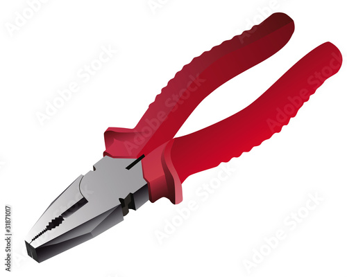 pliers with red handles