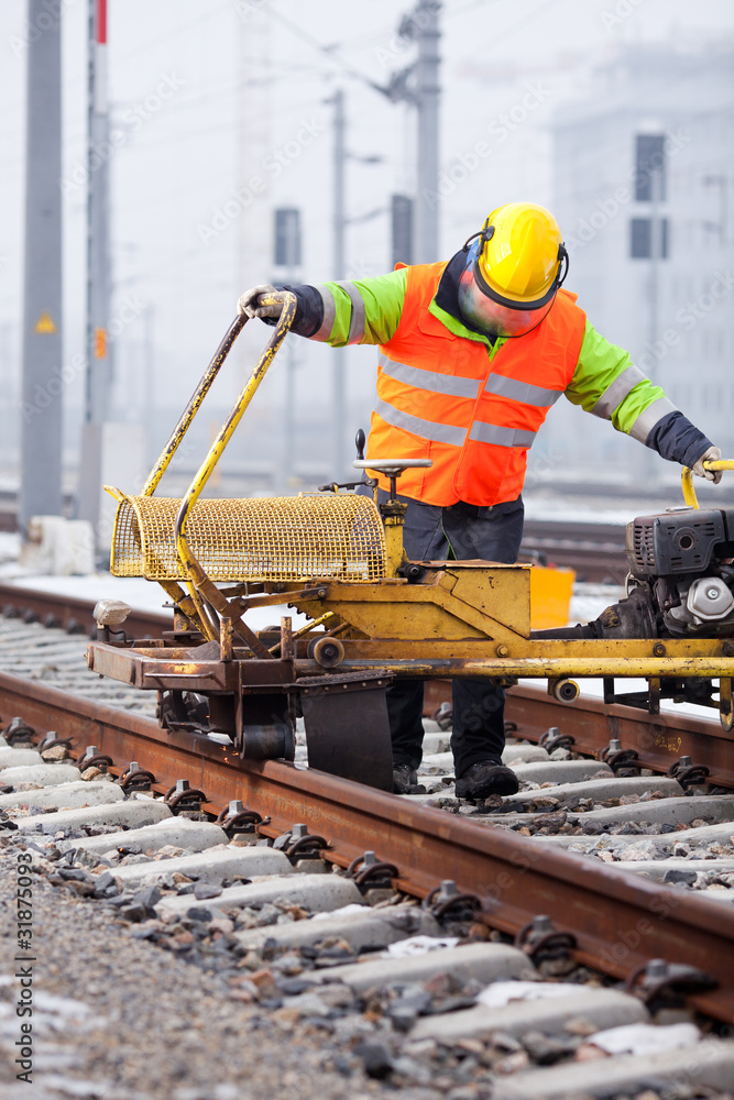 Fototapeta premium repair the railtrack