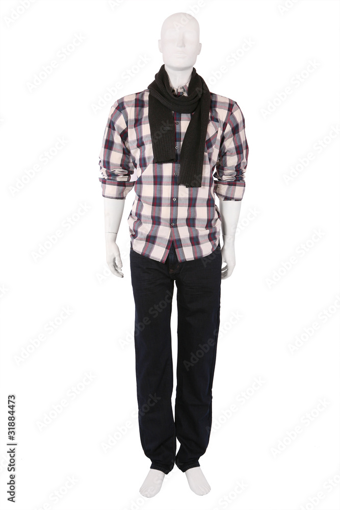 Male mannequin dressed in fashionable clothes Male mannequin dressed in fashionable clothes