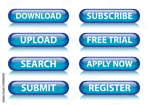 BLUE VECTOR WEB BUTTONS POSTER