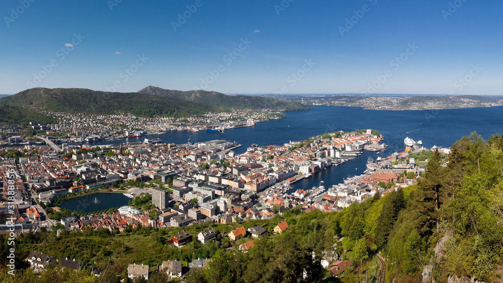 Panoramic View of Bergen, Norway