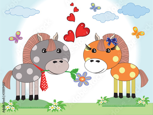 Two horses in love