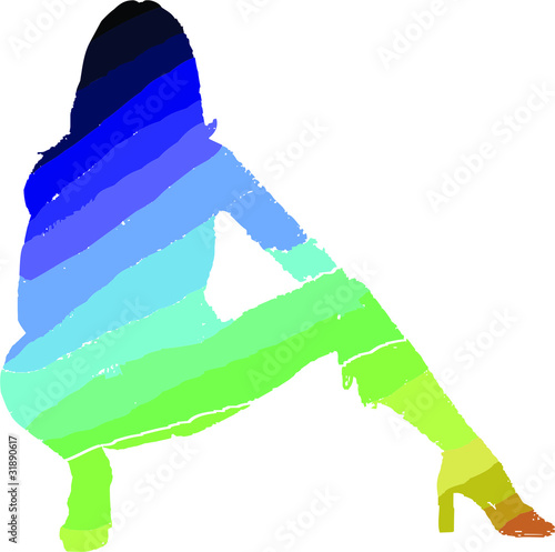 Rainbow woman
