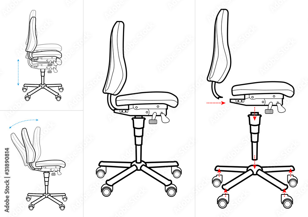 Technical chair drawing Stock Vector Adobe Stock