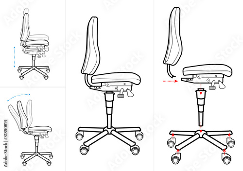 Technical chair drawing photo