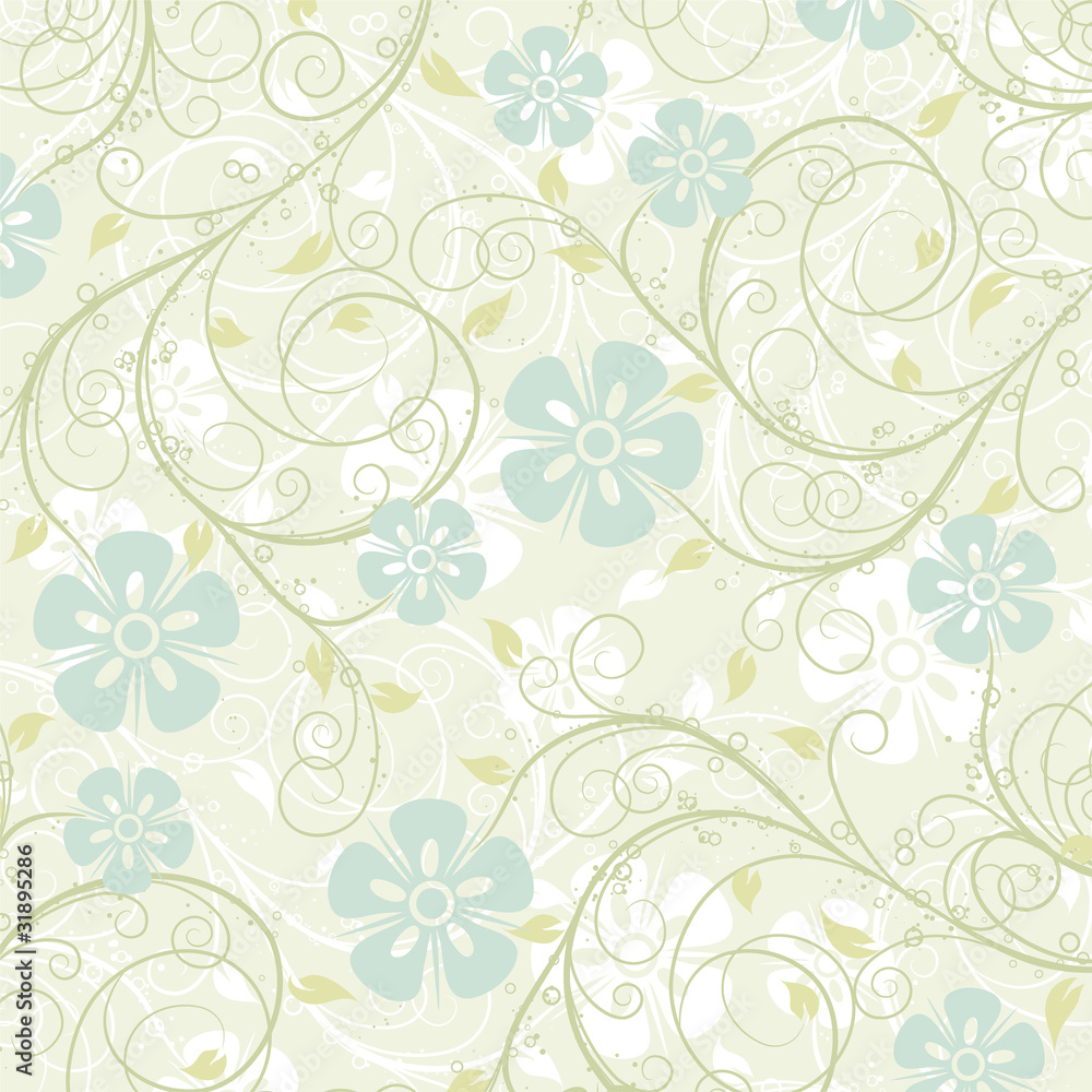 Floral abstract pattern, vector