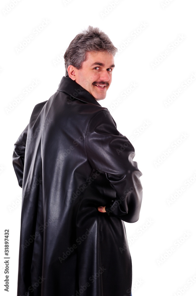Mann im Ledermantel Mann im Ledermantel